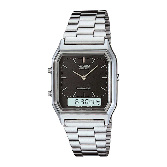 RELOJ DE PULSERA UNISEX CASIO PLATA AQ-230A-1D