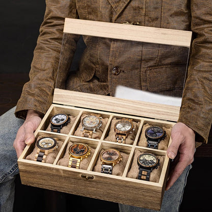 Organizador de Relojes de Madera Ironmen