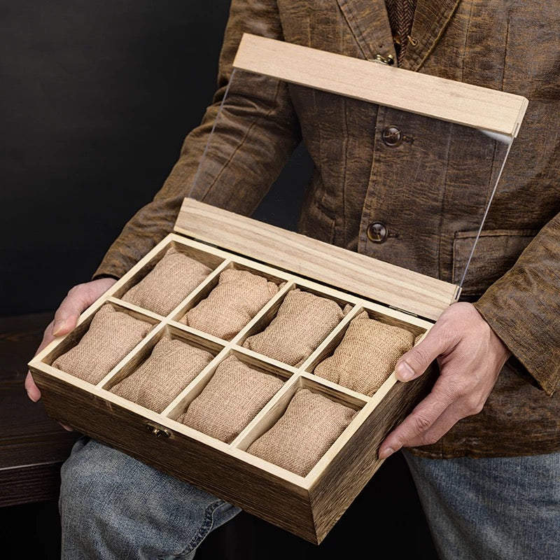 Organizador de Relojes de Madera Ironmen