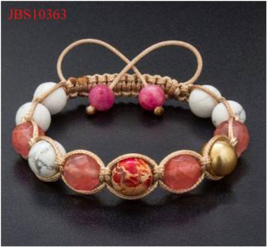 Pulsera cuarzo rosa mujer P10363