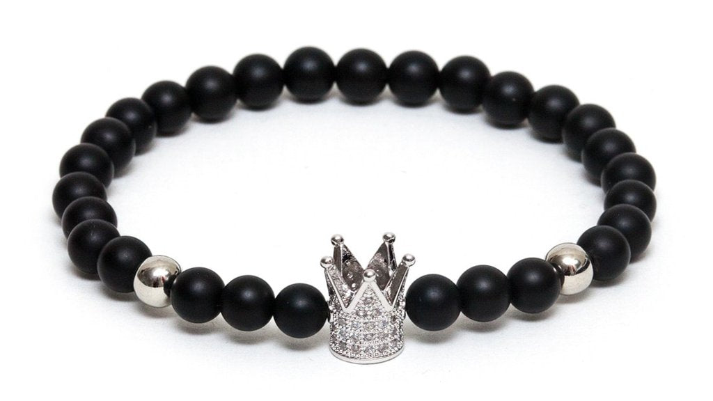 Pulsera Onix y corona P8675